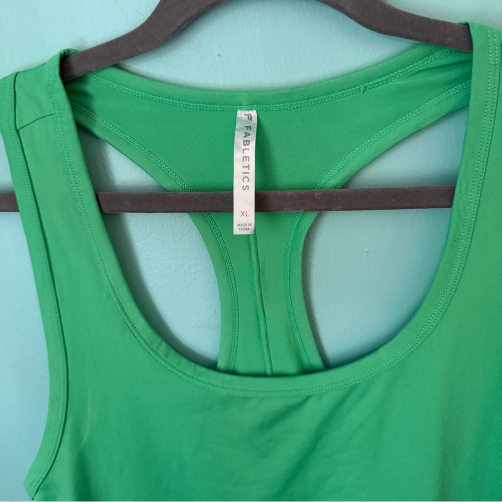 Green Racerback Workout Top - Picture 3 of 6